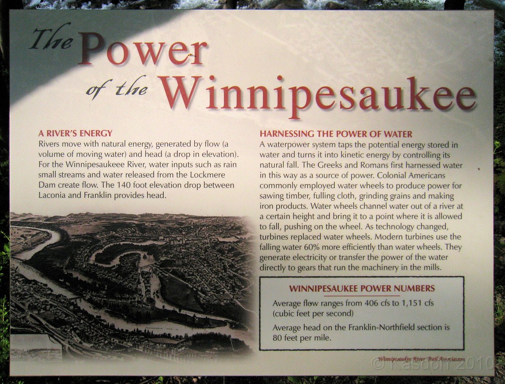Tilton NH Rail Trail 2010 0266.jpg - Winnipesaukee River Trail, Franklin New HampshireTrestle View ParkInterested in taking a walk or bike ride on a scenic historic trail close to the downtowns of the twin rivers area, yet with the feel of wilderness. A 3 mile trail parallels the Winnipesauke river and passes the historic Sulphite upside down covered bridge believed to be the only one in the country and listed on the national register of historic places. You will also view mill ruins and remaining portions of dams that tell the history of the 5 mills that operated on this river in the mid 19th century.